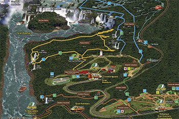 Mapas turísticos de Iguazú