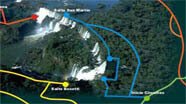 mapa de cataratas lado argentino